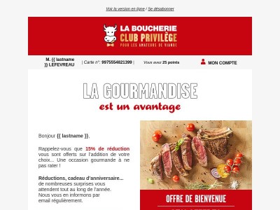 N'oubliez pas d'utiliser votre offre de bienvenue