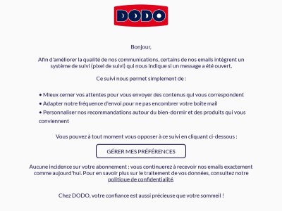 Information relative à vos communications 