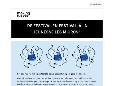 Cet été, nos Radiobox prennent la route !
