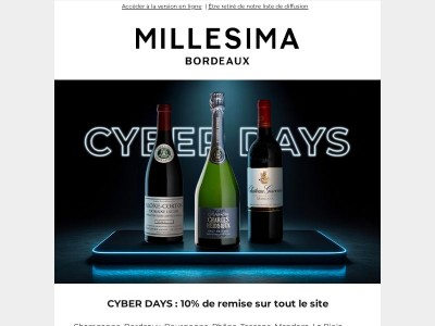 CYBER DAYS 10% de remise sur tout le site !