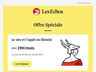 💥Dernière chance pour profiter des Echos à 29€/mois !