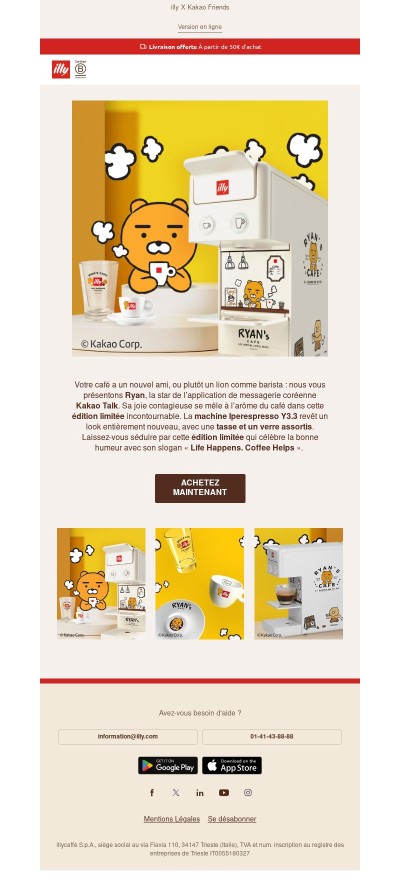 Un lion comme barista : Ryan arrive chez vous directement de Corée