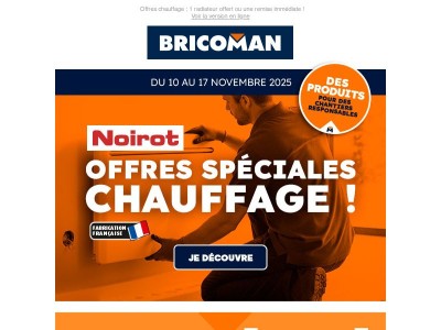 🔥 Offres chauffage : 1 radiateur offert ou une remise immédiate !