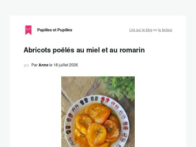 Abricots poêlés au miel et au romarin