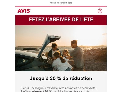 Célébrez l'arrivée de l'été: -20%