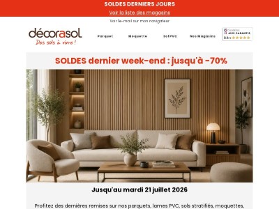 SOLDES jusqu'à -70% Dernière démarque !