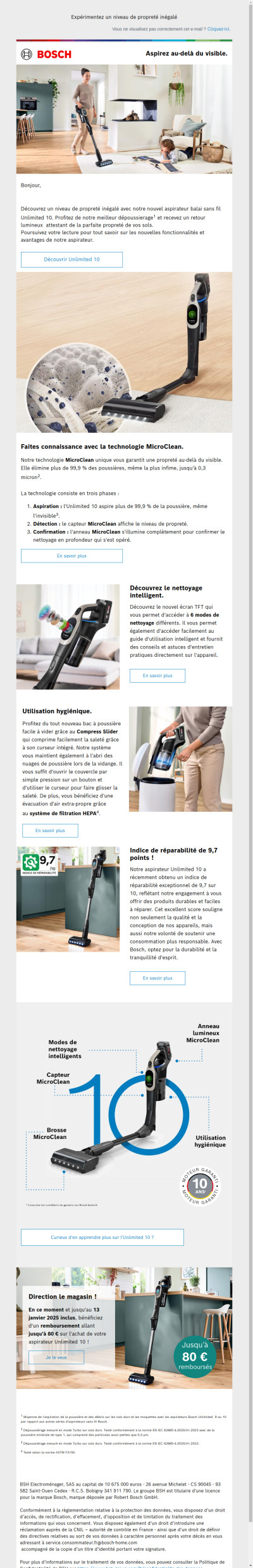 Découvrez le nouvel aspirateur balai sans fil Unlimited 10 de Bosch !