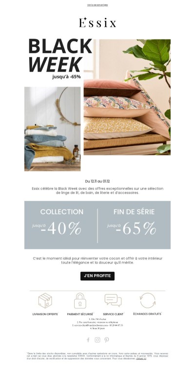 BLACK WEEK 📣 Jusqu'à -65% 