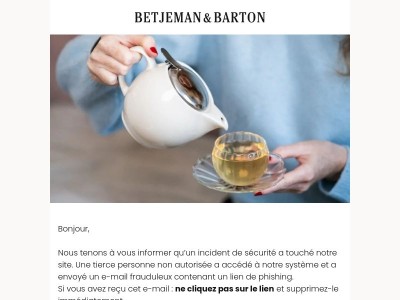 Nos excuses suite à l’e-mail frauduleux que vous avez pu recevoir