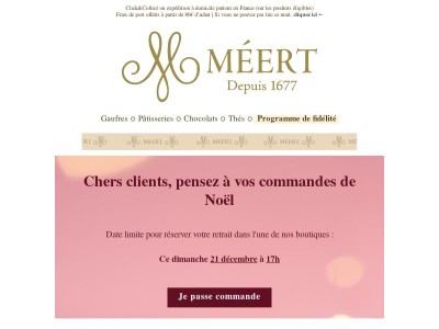 🎄 Derniers jours pour vos click&collect de Noël !