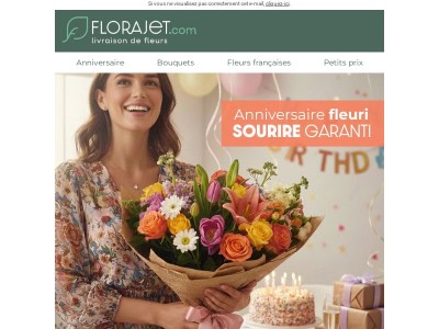 Vos fleurs d'anniversaire livrées en 3h !