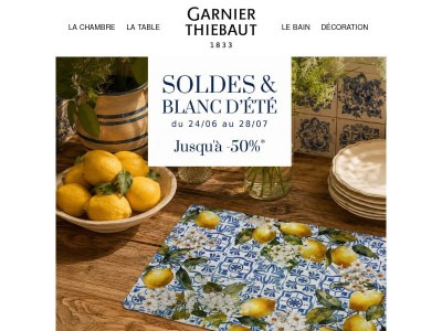 Jusqu'à -40% sur la déco | Soldes et Blanc d'été prolongés