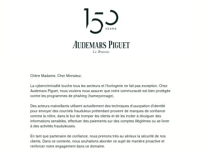 Sensibilisation - Tentatives de phishing