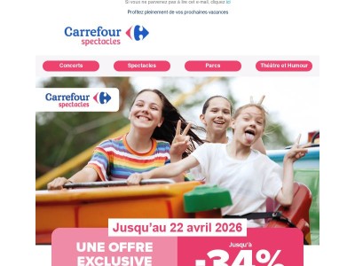 🎢 Jusqu’à -34 % sur une large sélection de parcs !