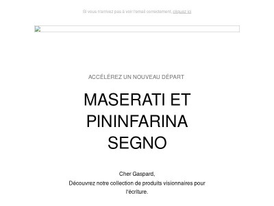 Collection Pininfarina Segno pour Maserati