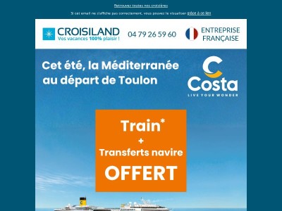 Retrouvez toutes les offres Costa du moment !
