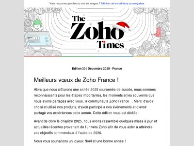 Zoho Times : Joyeuses fêtes avec Zoho France !    