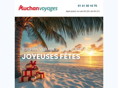✨🎄 Auchan voyages vous souhaite de joyeuses fêtes !