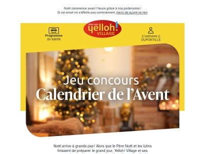 CALENDRIER DE L’AVENT | Un cadeau mis en jeu chaque jour