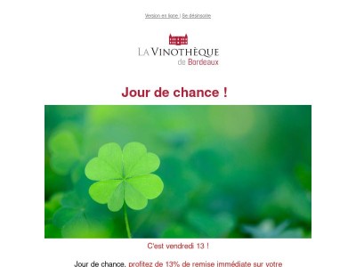 {{ firstname }}, 13% de remise immédiate !