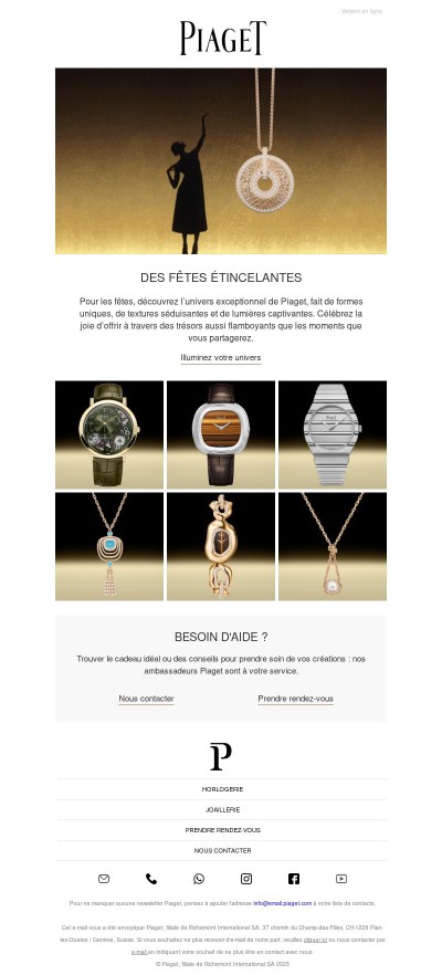 Célébrez les fêtes de fin d’année avec Piaget.