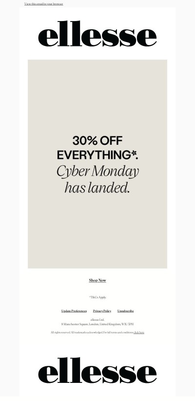 30% off everything? Game on.