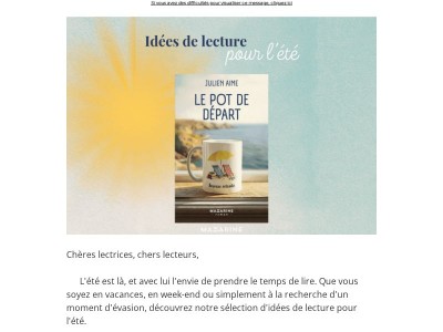 Nos idées de lecture pour l'été 