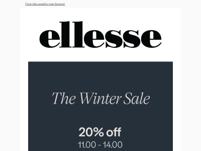 Save +20% in the Winter Sale - until 2pm.