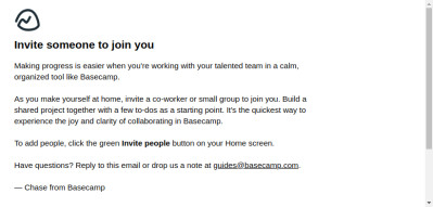 Invite someone to join you