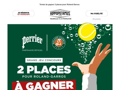 Remportez 2 places pour Roland-Garros 🎾