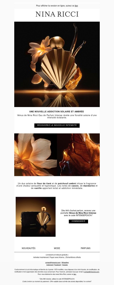 Vénus de Nina Ricci Intense