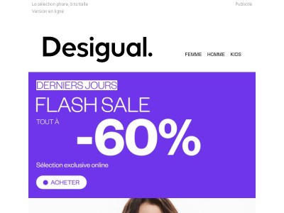 TOUT À -60 % Derniers jours !