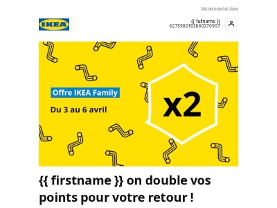 On double vos points pour votre retour