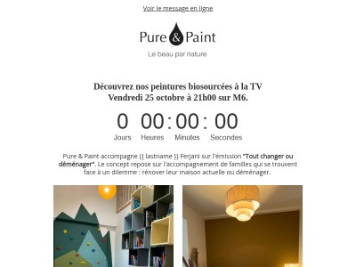 Les couleurs Pure & Paint ce soir sur M6.