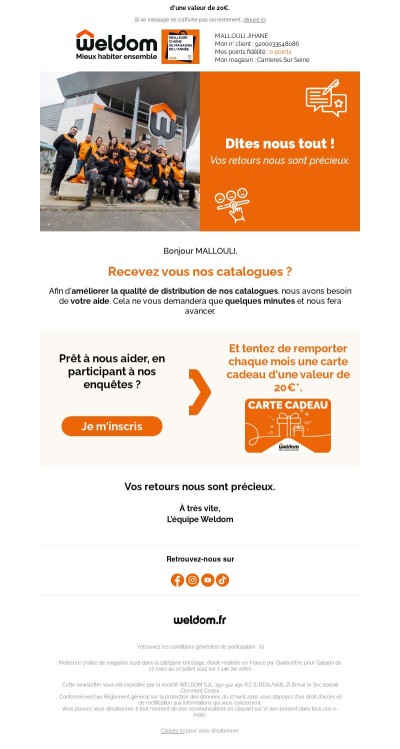 Répondez à notre enquête et tentez de remporter des cartes cadeaux 🎁