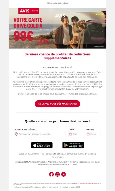 DERNIÈRE CHANCE ⌛ Avis Drive Gold est à 99 €