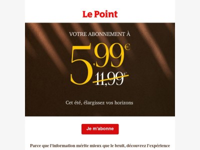 Votre abonnement à prix estival ☀️
