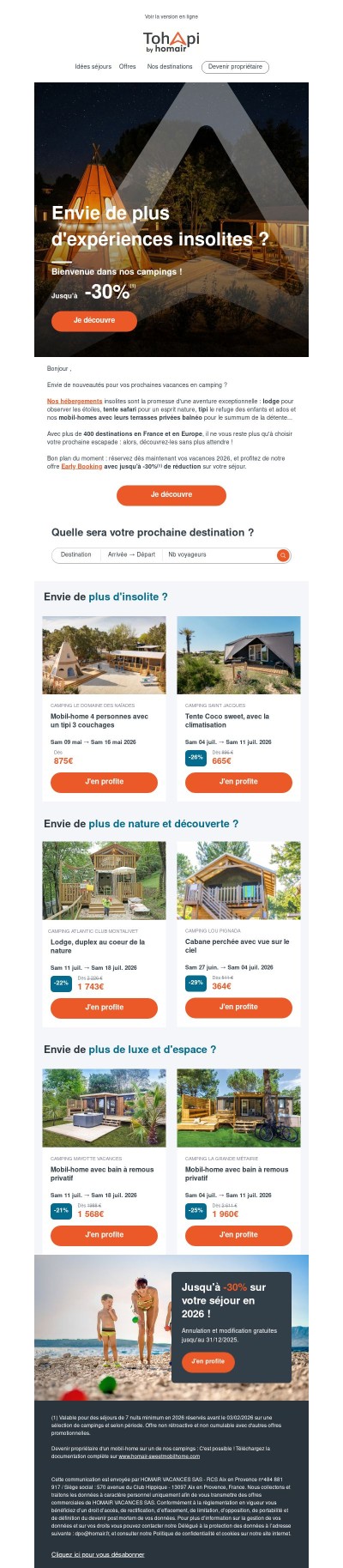 Des hébergements d'exception pour toutes vos envies !