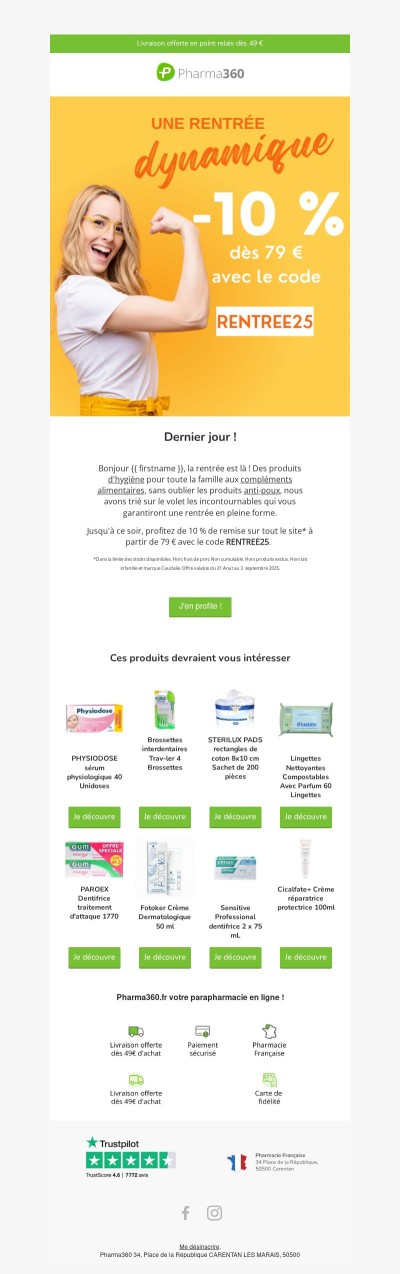 ✏️ Dernier jour : profitez de 10 % sur tout le site !*