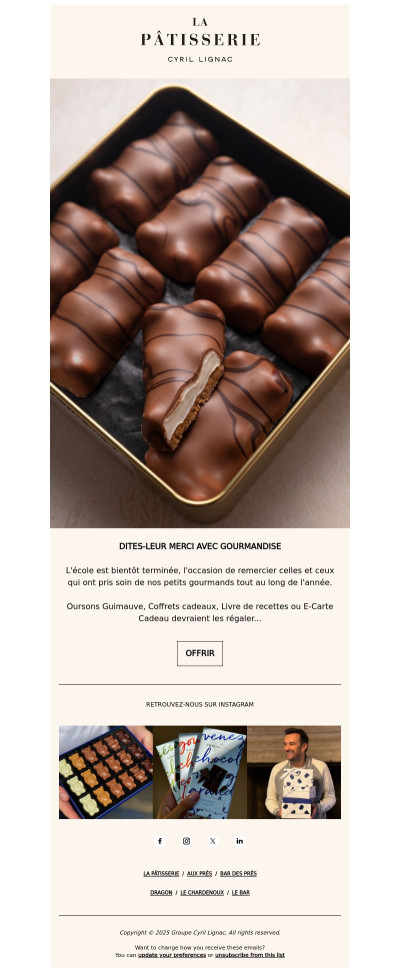 Dites-leur MERCI avec gourmandise 🍫