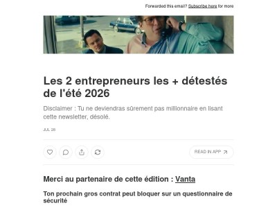 Les 2 entrepreneurs les + détestés de l'été 2026 🌞