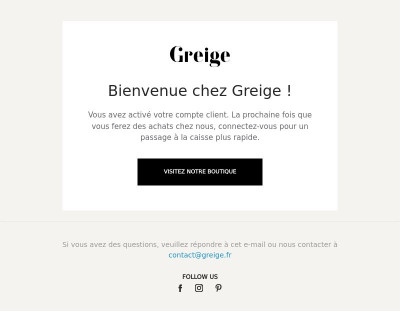 Confirmation du compte client