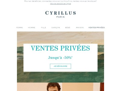 |VENTES PRIVÉES| Jusqu'à -50% : faites-vous plaisir* 💙