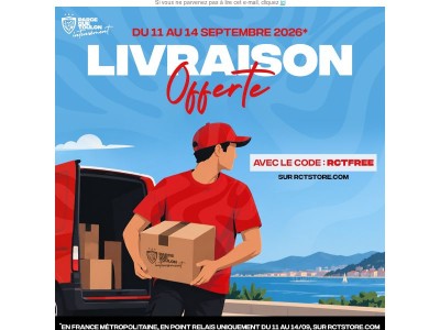 📦 Livraison offerte sur le RCT Store !