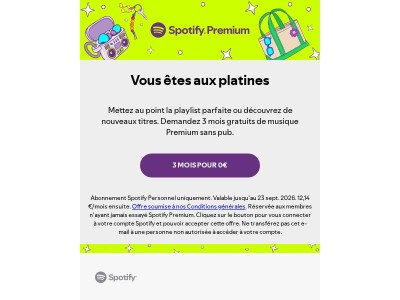 Profitez pour la première fois de 3 mois de Premium pour 0€
