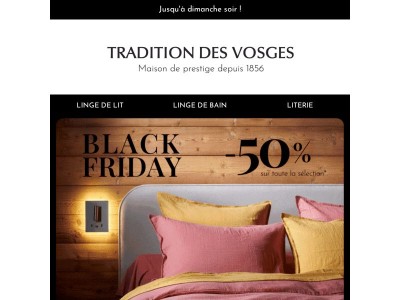Derniers jours BLACK FRIDAY : -50%