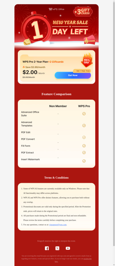 ⏰ Last Chance! Unlock WPS Pro with Up to 65% OFF and Get 3 Gift Cards Now