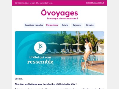 Les Baléares dès 304€ avec JS Hotels
