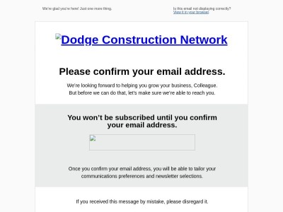 Please confirm your email