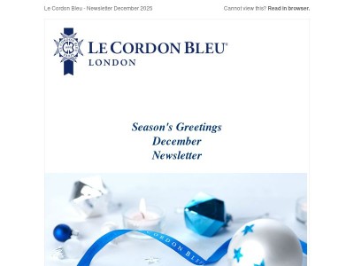 Season's greetings from Le Cordon Bleu London!